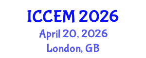 International Conference on Construction Engineering and Management (ICCEM) April 20, 2026 - London, United Kingdom