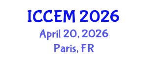 International Conference on Construction Engineering and Management (ICCEM) April 20, 2026 - Paris, France