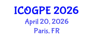 International Conference on Oil, Gas and Petrochemical Engineering (ICOGPE) April 20, 2026 - Paris, France