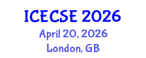 International Conference on Electrical, Computer and Systems Engineering (ICECSE) April 20, 2026 - London, United Kingdom