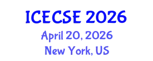 International Conference on Electrical, Computer and Systems Engineering (ICECSE) April 20, 2026 - New York, United States