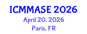 International Conference on Mathematical Methods and Applications in Science and Engineering (ICMMASE) April 20, 2026 - Paris, France