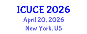 International Conference on Urban and Civil Engineering (ICUCE) April 20, 2026 - New York, United States