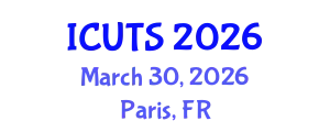 International Conference on Urban Transformations and Sustainability (ICUTS) March 30, 2026 - Paris, France