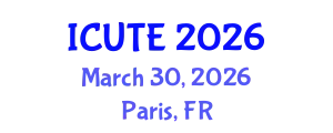International Conference on Urban Transport and Environment (ICUTE) March 30, 2026 - Paris, France