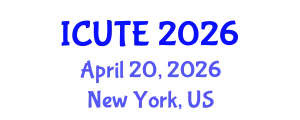 International Conference on Urban Transport and Environment (ICUTE) April 20, 2026 - New York, United States