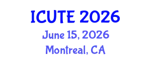 International Conference on Urban Transport and Environment (ICUTE) June 15, 2026 - Montreal, Canada