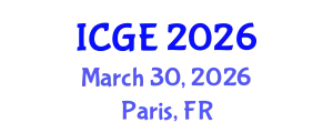 International Conference on Geomatics Engineering (ICGE) March 30, 2026 - Paris, France