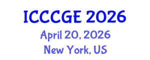 International Conference on Civil, Construction and Geological Engineering (ICCCGE) April 20, 2026 - New York, United States