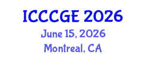 International Conference on Civil, Construction and Geological Engineering (ICCCGE) June 15, 2026 - Montreal, Canada
