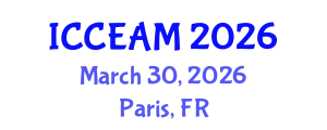 International Conference on Civil Engineering and Applied Mechanics (ICCEAM) March 30, 2026 - Paris, France