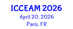 International Conference on Civil Engineering and Applied Mechanics (ICCEAM) April 20, 2026 - Paris, France