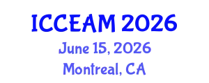 International Conference on Civil Engineering and Applied Mechanics (ICCEAM) June 15, 2026 - Montreal, Canada