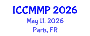 International Conference on Condensed Matter and Materials Physics (ICCMMP) May 11, 2026 - Paris, France