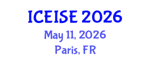 International Conference on Enterprise Information Systems and Engineering (ICEISE) May 11, 2026 - Paris, France