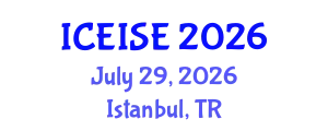International Conference on Enterprise Information Systems and Engineering (ICEISE) July 29, 2026 - Istanbul, Turkey