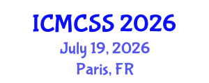 International Conference on Mathematical, Computational and Statistical Sciences (ICMCSS) July 19, 2026 - Paris, France