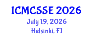 International Conference on Mathematical, Computational and Statistical Sciences and Engineering (ICMCSSE) July 19, 2026 - Helsinki, Finland