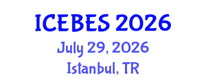 International Conference on Environmental, Biological and Ecological Sciences (ICEBES) July 29, 2026 - Istanbul, Turkey