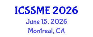 International Conference on Service Science, Management and Engineering (ICSSME) June 15, 2026 - Montreal, Canada