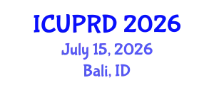 International Conference on Urban Planning and Regional Development (ICUPRD) July 15, 2026 - Bali, Indonesia