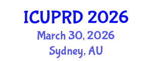 International Conference on Urban Planning and Regional Development (ICUPRD) March 30, 2026 - Sydney, Australia