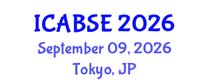 International Conference on Agricultural and Biological Systems Engineering (ICABSE) September 09, 2026 - Tokyo, Japan