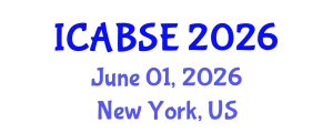International Conference on Agricultural and Biological Systems Engineering (ICABSE) June 01, 2026 - New York, United States