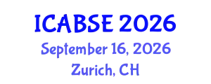 International Conference on Agricultural and Biological Systems Engineering (ICABSE) September 16, 2026 - Zurich, Switzerland
