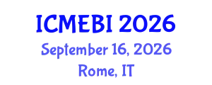 International Conference on Management, Economics and Business Information (ICMEBI) September 16, 2026 - Rome, Italy