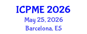 International Conference on Production and Manufacturing Engineering (ICPME) May 25, 2026 - Barcelona, Spain