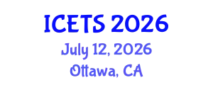 International Conference on Environmental and Territorial Sciences (ICETS) July 12, 2026 - Ottawa, Canada