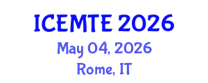 International Conference on Environmental Management, Technology and Engineering (ICEMTE) May 04, 2026 - Rome, Italy