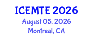 International Conference on Environmental Management, Technology and Engineering (ICEMTE) August 05, 2026 - Montreal, Canada