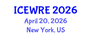 International Conference on Environmental and Water Resources Engineering (ICEWRE) April 20, 2026 - New York, United States