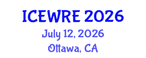 International Conference on Environmental and Water Resources Engineering (ICEWRE) July 12, 2026 - Ottawa, Canada