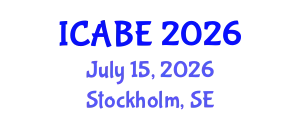 International Conference on Applied Biology and Ecology (ICABE) July 15, 2026 - Stockholm, Sweden