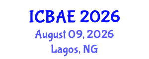 International Conference on Biological and Agricultural Engineering (ICBAE) August 09, 2026 - Lagos, Nigeria