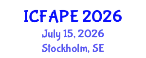 International Conference on Food and Agricultural Process Engineering (ICFAPE) July 15, 2026 - Stockholm, Sweden