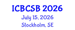 International Conference on Bioinformatics and Computational Systems Biology (ICBCSB) July 15, 2026 - Stockholm, Sweden
