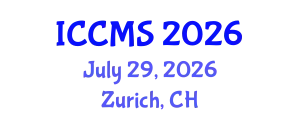 International Conference on Chemistry and Materials Science (ICCMS) July 29, 2026 - Zurich, Switzerland
