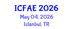 International Conference on Food and Agricultural Engineering (ICFAE) May 04, 2026 - Istanbul, Turkey