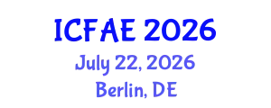 International Conference on Food and Agricultural Engineering (ICFAE) July 22, 2026 - Berlin, Germany