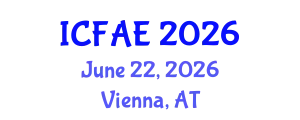 International Conference on Food and Agricultural Engineering (ICFAE) June 22, 2026 - Vienna, Austria