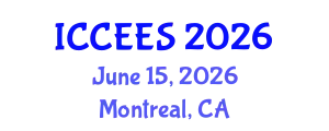 International Conference on Chemical, Ecological and Environmental Sciences (ICCEES) June 15, 2026 - Montreal, Canada