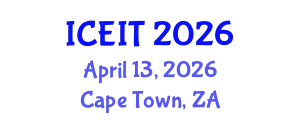 International Conference on Educational and Instructional Technology (ICEIT) April 13, 2026 - Cape Town, South Africa