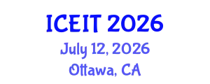 International Conference on Educational and Instructional Technology (ICEIT) July 12, 2026 - Ottawa, Canada