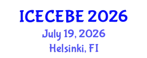 International Conference on Electrical, Computer, Electronics and Biomedical Engineering (ICECEBE) July 19, 2026 - Helsinki, Finland