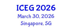 International Conference on Engineering Geology (ICEG) March 30, 2026 - Singapore, Singapore