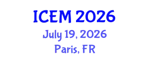 International Conference on Engineering Mechanics (ICEM) July 19, 2026 - Paris, France